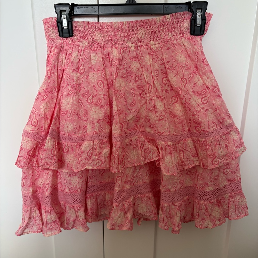 Draper James Pink Paisley Ruffle Skirt. Size M - Picture 1 of 2